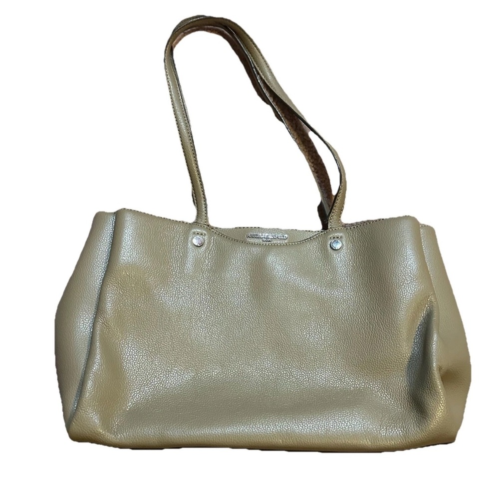 GUC KARL LAGERFELD Murl Mushroom Light Brown Tan LH8BR549 Handbag